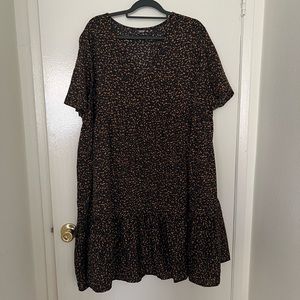 Shein Orange Speckled Babydoll Tiered Dress (4x)